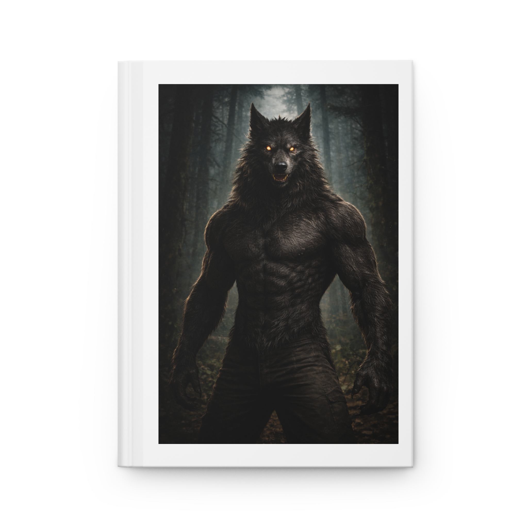 DogMan  Hardcover Journal — Dark Forest Mythical Creature Notebook