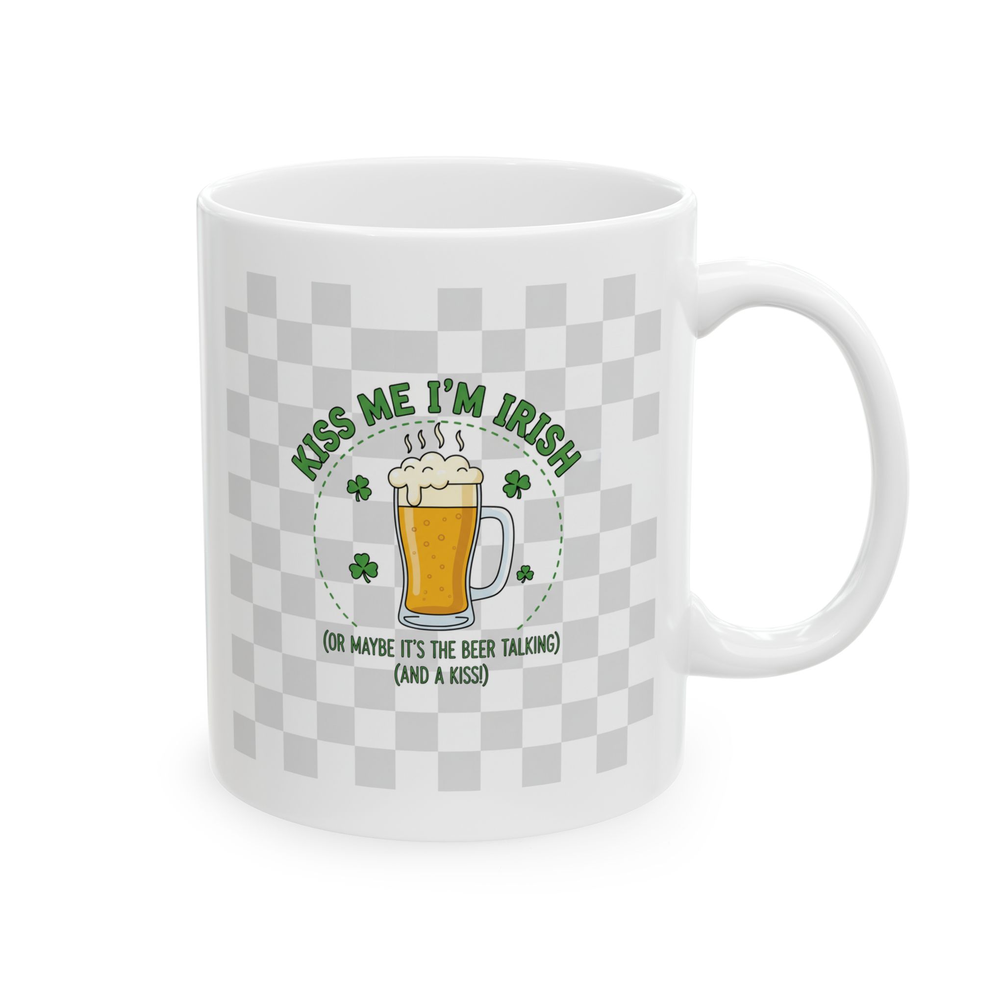 Lucky Shamrock Ceramic Mug — St. Patrick’s Day Clover Coffee Cup (11oz & 15oz)