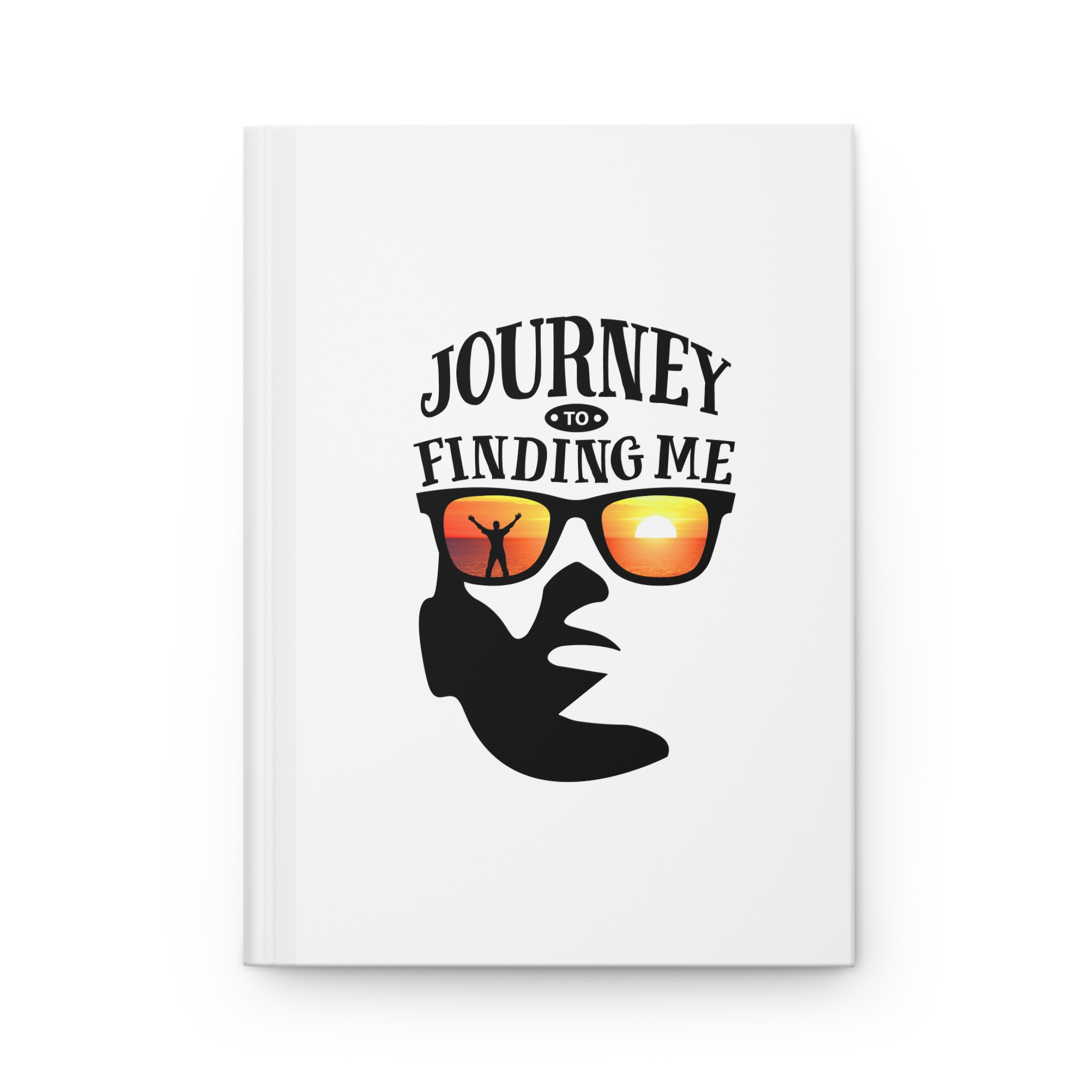 Journey to Finding Me Hardcover Journal — Inspirational Travel Reflection Notebook