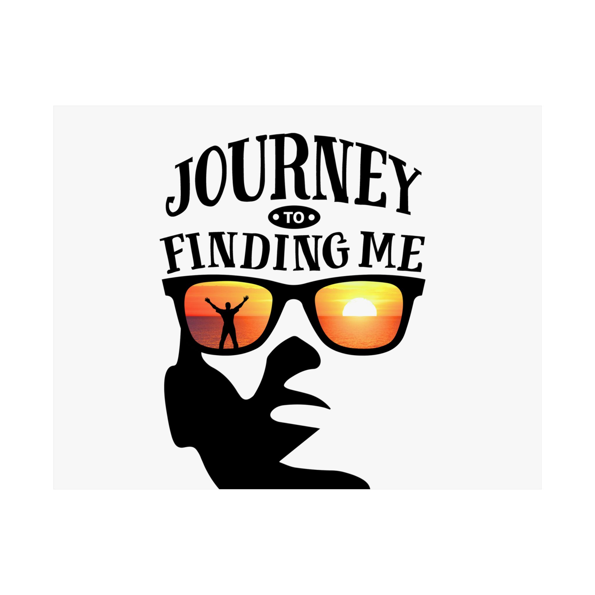Journey to Finding Me Satin Poster — Inspirational Self-Discovery Wall Art